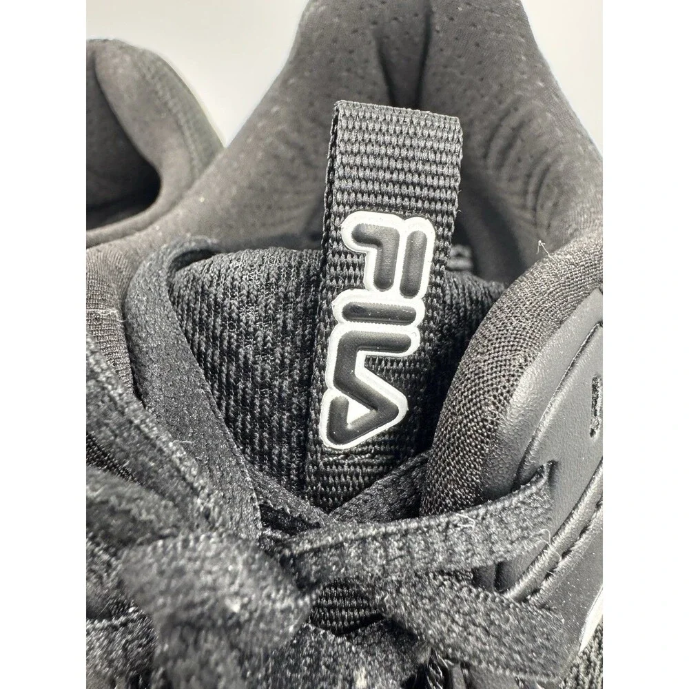 FILA Men’s Action-Stride Energized Black White Athletic Sneakers Shoes Size 9.5